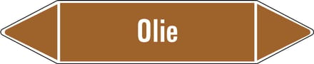 Olie leidingmarkering op vel 126 x 26 mm - 5 per vel