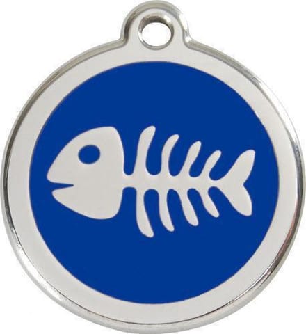 Red Dingo Kattenpenning 20 mm visgraat blauw