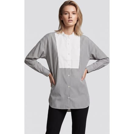ARKET Haga Contrast Bib Shirt White Taglia: 36 | Magliette intime Outlet | Donna | Bianco
