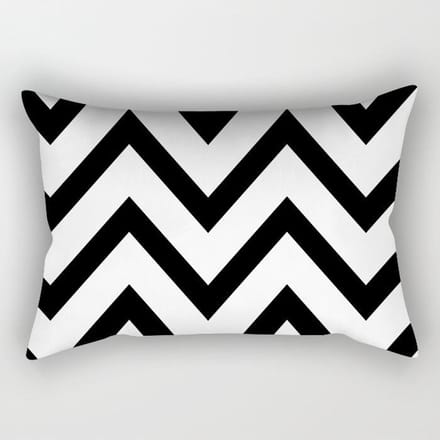 Housse de coussin longue géométrique noir et blanc simple moderne Housse de coussin de canapé 30X50 without pillow core