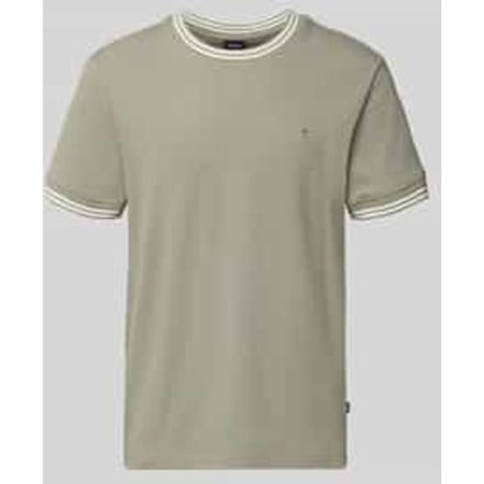 T-shirt met contraststrepen model 'Jose'