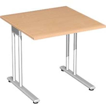 Bureautafel PALENQUE, C-poot, rechthoek, B 800 x D 800 x H 720 mm, beuken