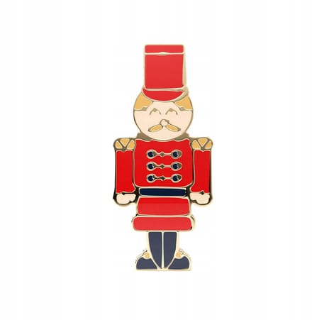PINETS Kerst Notenkraker Broche, 14K Verguld