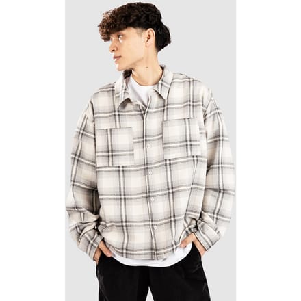 Empyre Boxy Flannel Shirt grijs