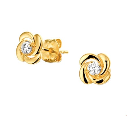TFT Oorknoppen Zirkonia Geelgoud Glanzend 6.5 mm x 6.5 mm