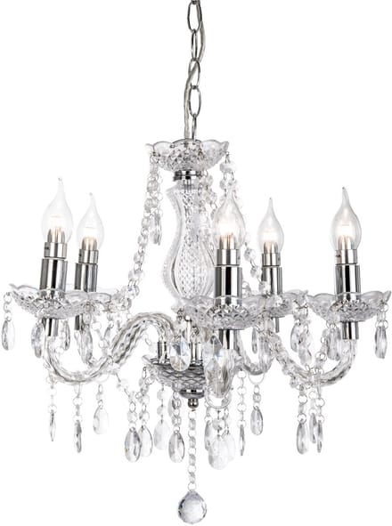 Hanglamp - chroom - MARIE - metaal - Ø 48cm - E14 - 15100501 - Globo