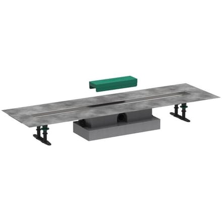 Hansgrohe uBox universal - Complete set voor vlakke installatie 90 cm douchegoten, rvs 56019180