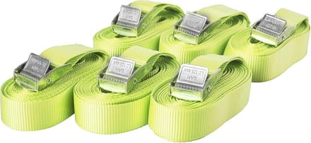 Set van 6 Spanbanden met Klemsluiting 5 Meter 250 kg Zware Bevestiging Straps