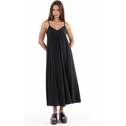 V-hals Midi Slip Jurk