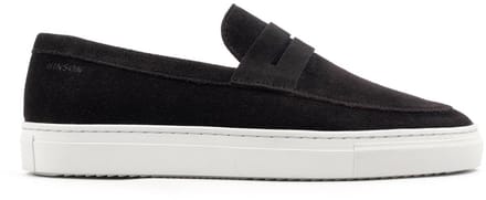 Hinson malton saddle loafers heren donkerbruin suède