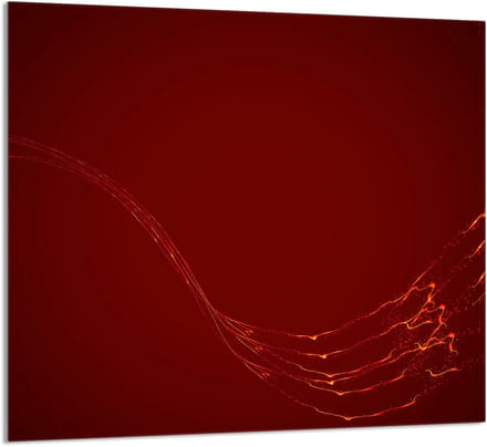 TMK ArtDeko Serie - Glazen Keukenpaneel - 65x60 cm - Rood
