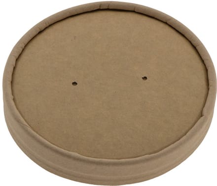 Deksel karton Kraft voor Soepbekers Ø96mm - 500 st/ds.