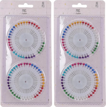 Elegance Spelden met parel kop/kopspelden/naaispelden - 3.6 cm - gekleurd - 160x stuks - hobby spelden