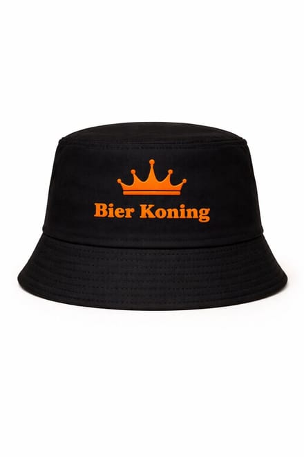 Buckethat - Zwart - Bier Koning - One Size