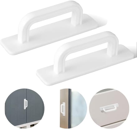 Allecto - Pack van 2 Zelfklevende Handvatten Wit 100 mm - Drilvrije