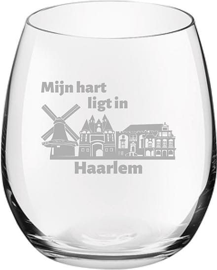 Gegraveerde Drinkglas 39cl Haarlem