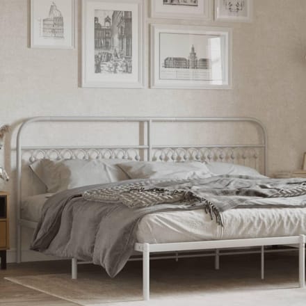 Hoofdeinde Metaal - Beddecoratie Rugleuning - Slaapkamer Aankleden - Stabiel Duurzaam Frame - 200 cm - Wit