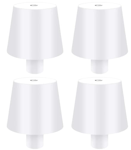Flessenlamp - 4 Stuks - Tafellamp - Oplaadbare Tafellamp - Wit - Usb-C Oplaadbaar - 3 Standen - Warm wit - Touch Dimbaar - LED