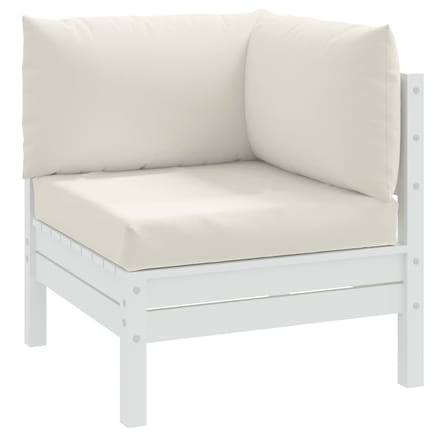 vidaXL - Palletkussens - 3 - st - stof - gemêleerd - crèmekleurig