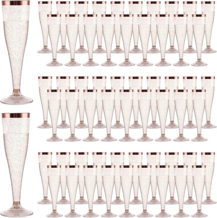 100 Stuks 135ml Herbruikbare Plastic Champagneglazen voor Feesten en Evenementen