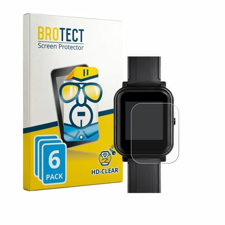 BROTECT - Screenprotector voor Bangle.js 2 - Folie Beschermfolie transparant 6 Stuks