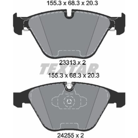 Remblokset TEXTAR 2331301, voor