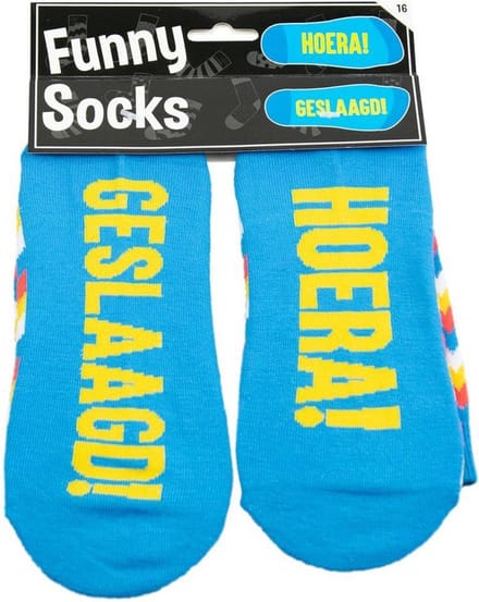 Funny Socks | One Size | Hoera! Geslaagd!