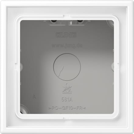 JUNG LS990 Opbouwrand 1V sneeuwwit mat LS581AWWM