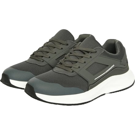 Crosshatch Heren Holywell Flyknit Trainers (Grijs/Wit)