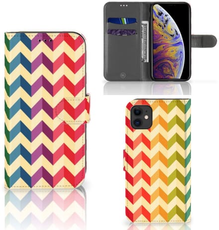 Apple iPhone 11 Telefoon Hoesje Zigzag Multi Color