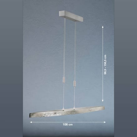 FISCHER & HONSEL LED hanglamp Colmar, CCT, nikkel, lengte 106 cm