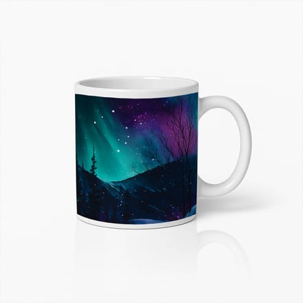 Noorderlicht Koffiemok – Aurora Borealis Sfeervolle Nachtbeker