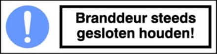 Artelli Sticker Branddeur gesloten houden d5005