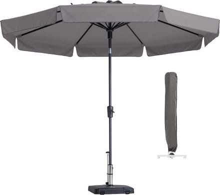 Parasol Rond Taupe Rome 300cm met hoes