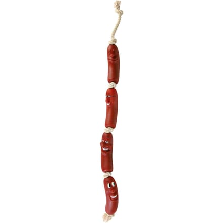 Trixie vinyl worstenketting met touw 75cm hond
