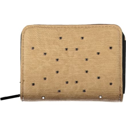 Ritsportemonnee Beige Leer