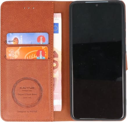 Kaarthouder Portemonnee Book Case Geschikt voor Samsung Galaxy S20 - Bruin