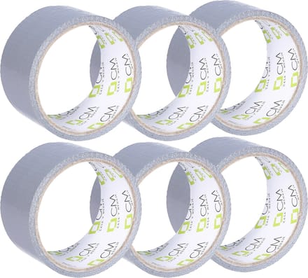 CM Duct tape - grijs - 6x rol - 48mm x 10m - binnen/buiten