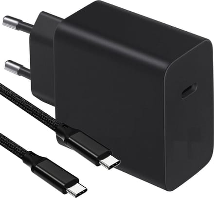 45W Snellader Adapter met 2 Meter USB-C Kabel - GaN Technologie