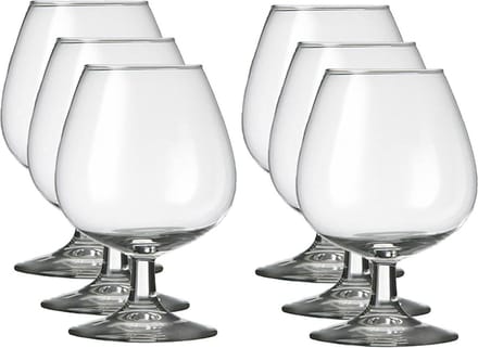 Cognacglazen Specials - 12x - transparant - 370 ml - Cognac glazen op voet