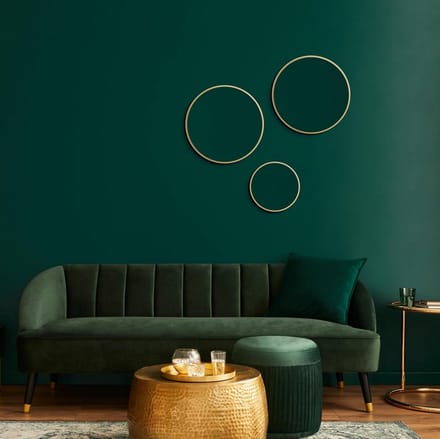 Omgoods - Picasso Gold Spiegel met Diameter 40 cm, Aluminium Frame voor Badkamer