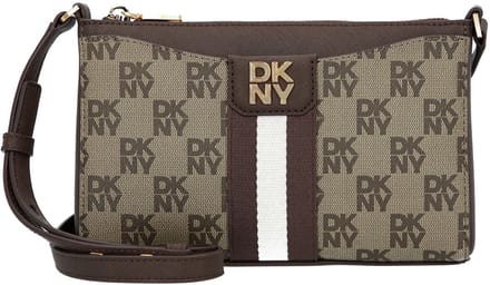 DKNY Nuri Schoudertas Leer 22 cm - Dames - chino-chocolate