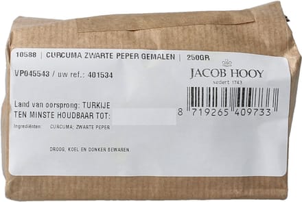 Jacob Hooy Curcuma zwarte peper gemalen 250 Gram