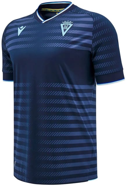 Macron Cádiz Cf 24/25 Derde Korte Mouw T-shirt Junior Blauw 9-10 Years Jongen