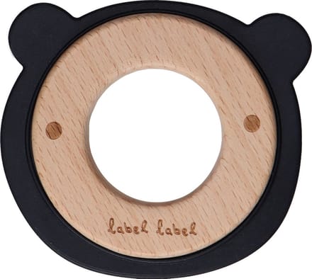 Label Label Beer Zwart Hout & Silicone Bijtring LLST-15065