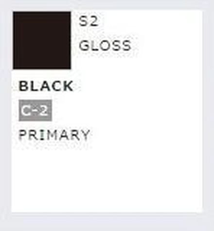 Gunze S-002 - Mr. Color Spray 100 ml Black - Spuitbus voor Plastic Modelbouw