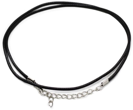 Packs Waxed Pendant Cords - 2mm x 55cm - Assorted - Black 101