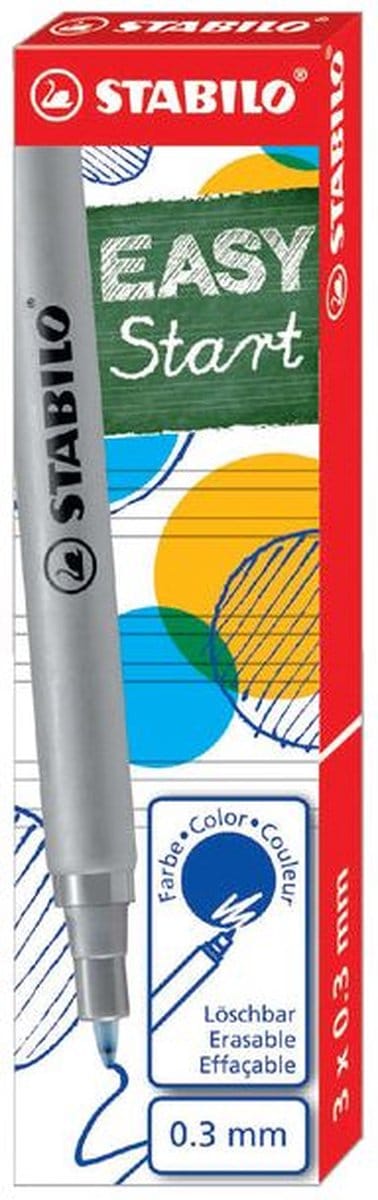 Rollerpenvulling stabilo easyoriginal f 3st blauw | 24 stuks