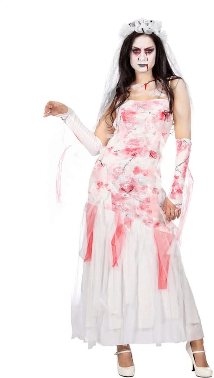 Halloween bruidskostuum dames - Maat 36