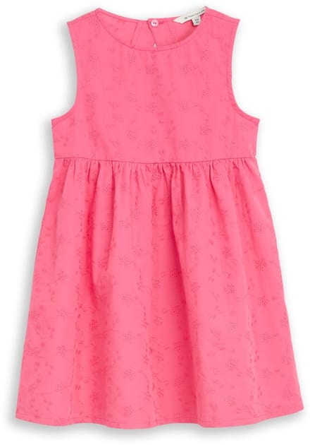 Tom Tailor - Minijurk met borduursel - Maat 116/122 - Flashy Pink
